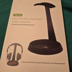 Avantree Black Headphone Stand with Cable Holder New